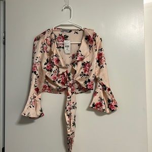 Delicate flower crop top